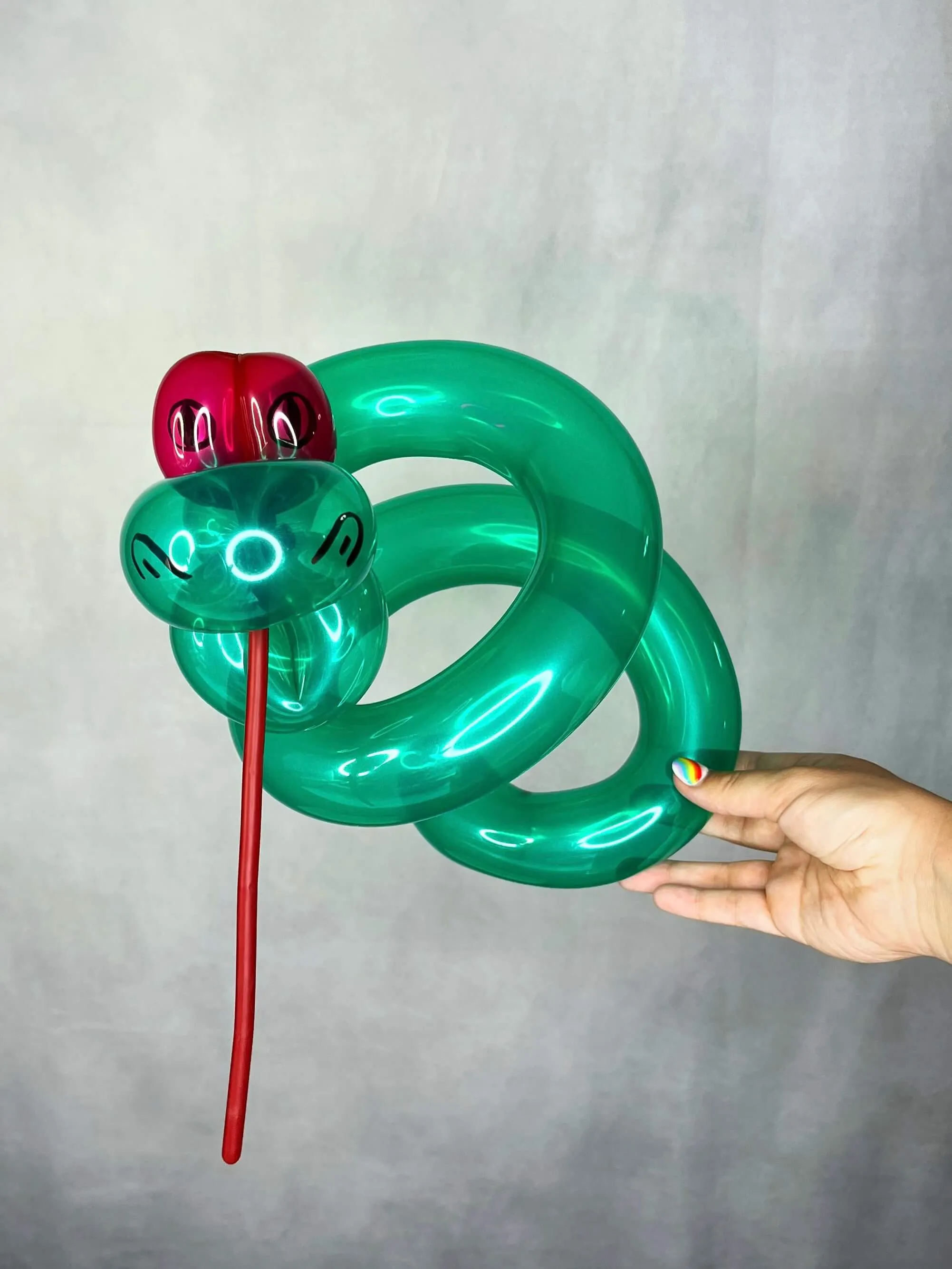 Balloon sculpture of a snake