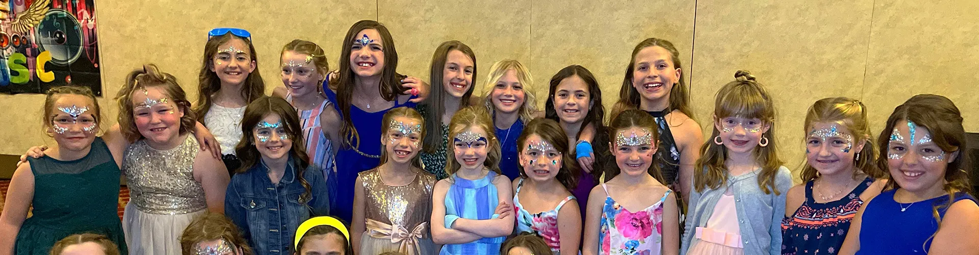 5 kids at a kid's party.