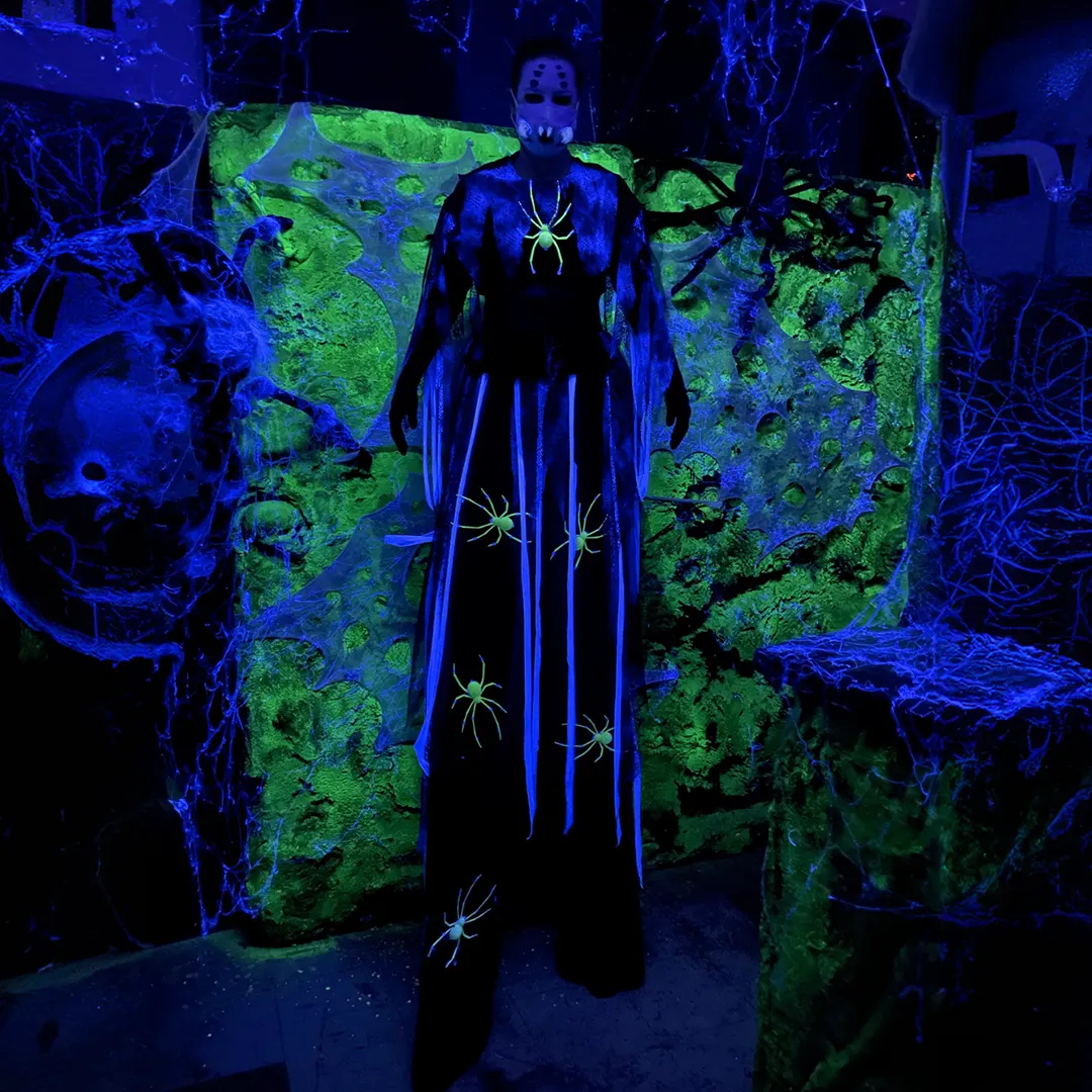 Entertainer in full costume.